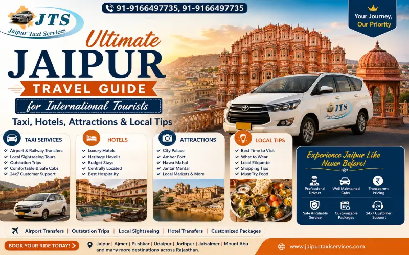 Ultimate Jaipur Travel Guide for International Tourists – Taxi, Hotels, Attractions & Local Tips